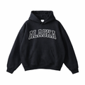 Alaska State Pride Hoodie in Black / White