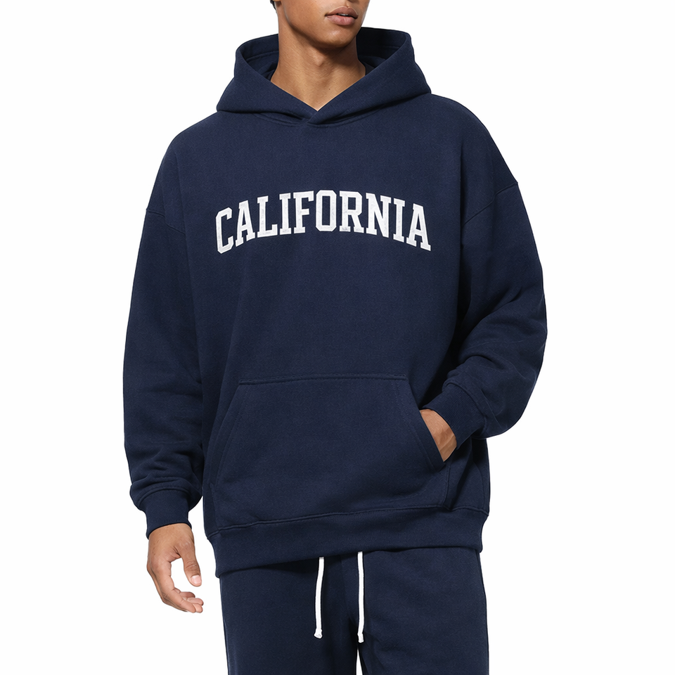 California State Pride Hoodie in Black / White — lifestyle 1