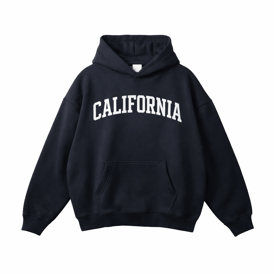 California State Pride Hoodie in Black / White