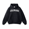 Colorado State Pride Hoodie in Black / White