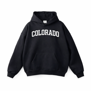 Colorado State Pride Hoodie in Black / White