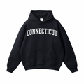Connecticut State Pride Hoodie in Black / White