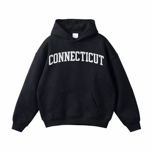 Connecticut State Pride Hoodie in Black / White