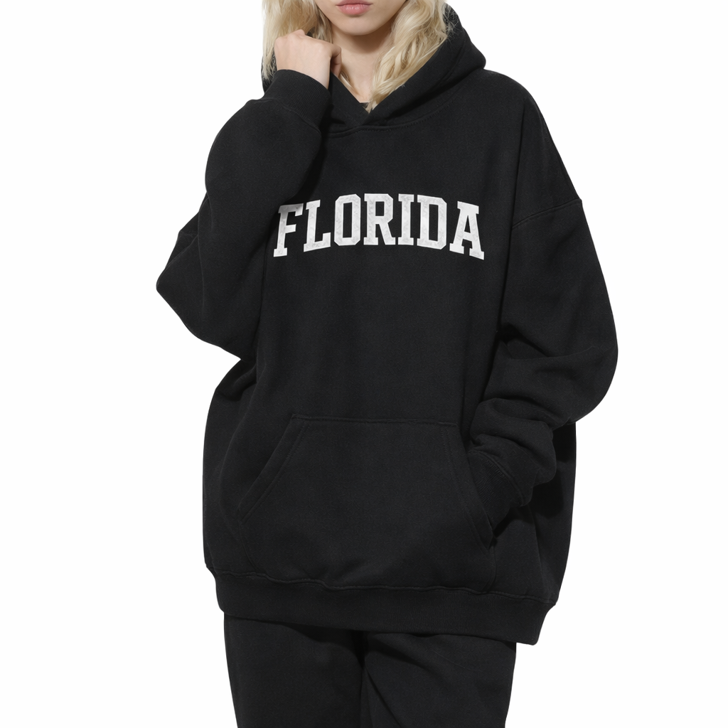 Florida State Pride Hoodie in Black / White — lifestyle 2