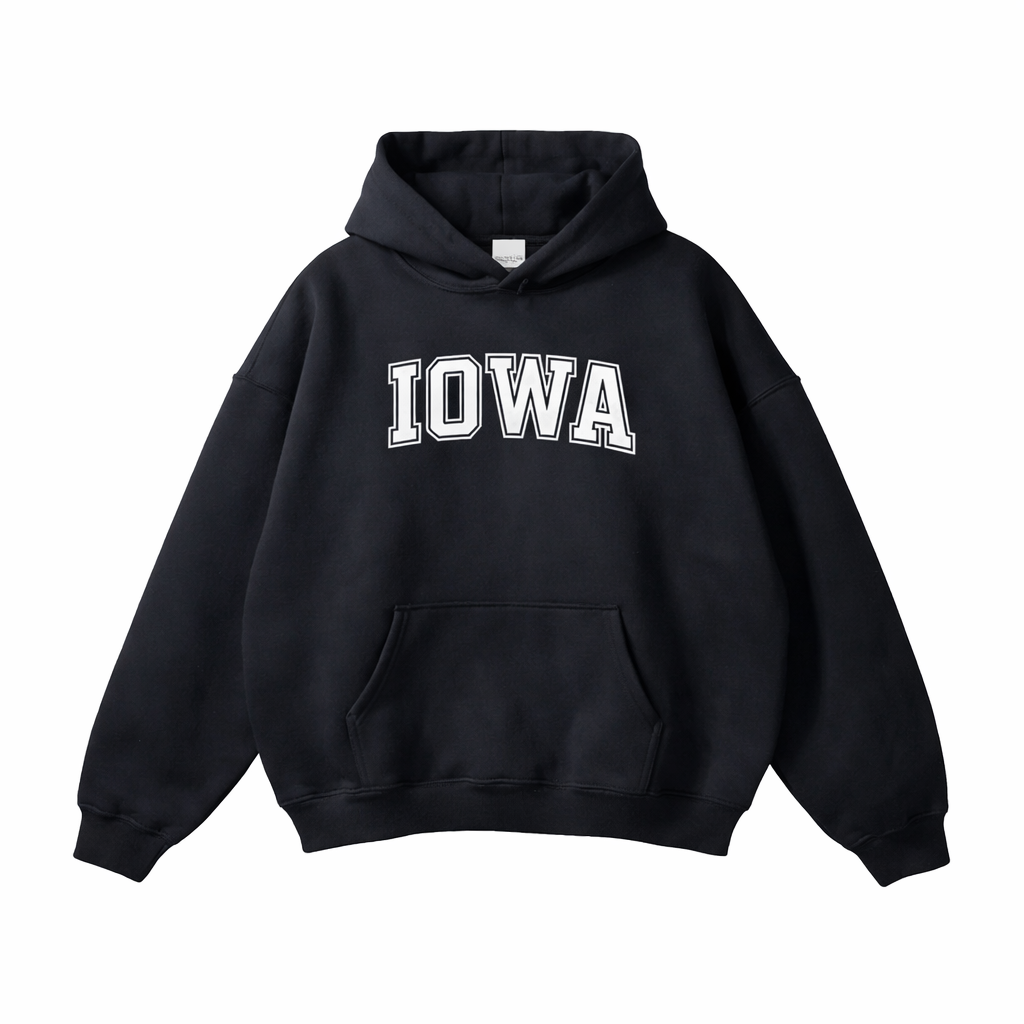 Iowa State Pride Hoodie in Black / White