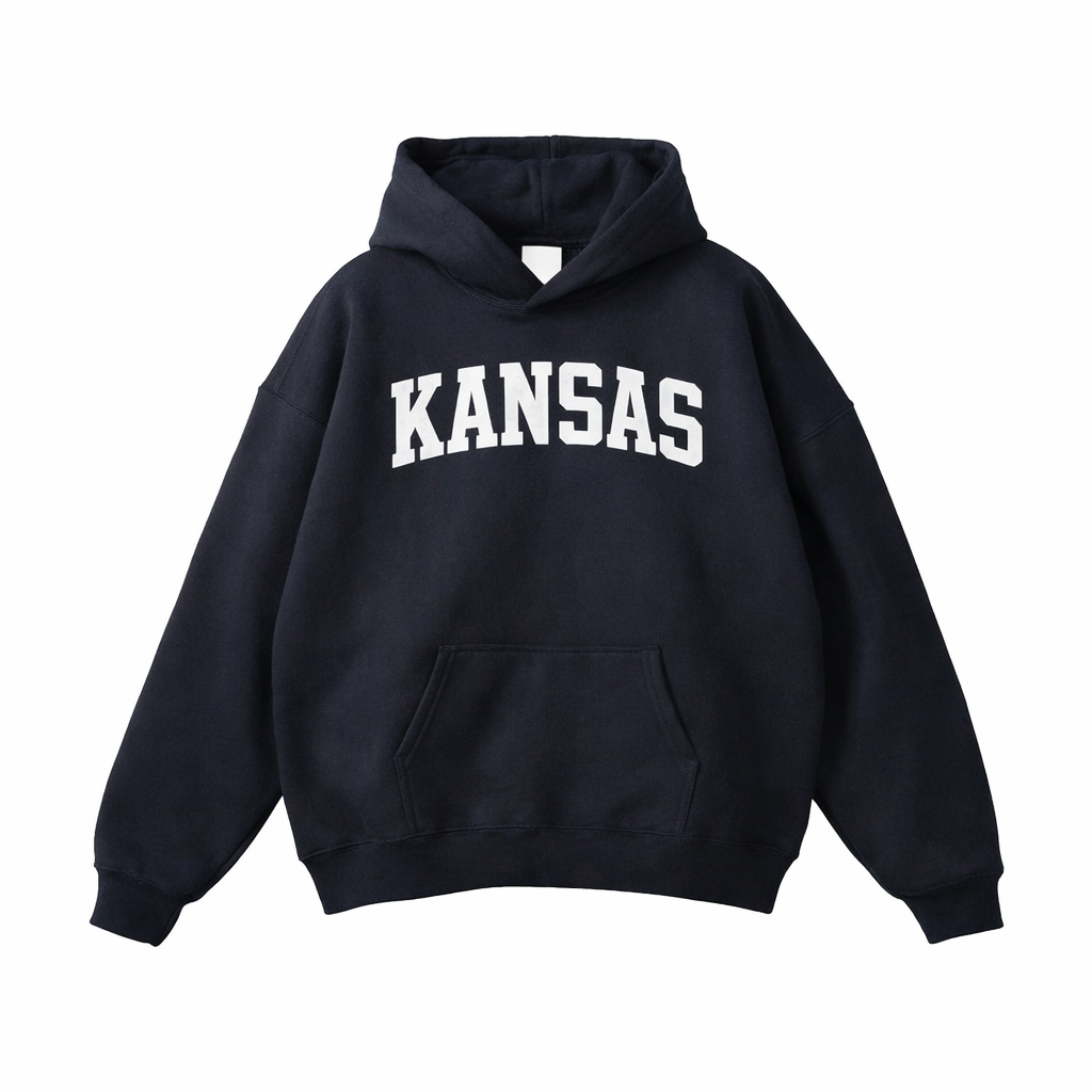 Kansas State Pride Hoodie in Black / White