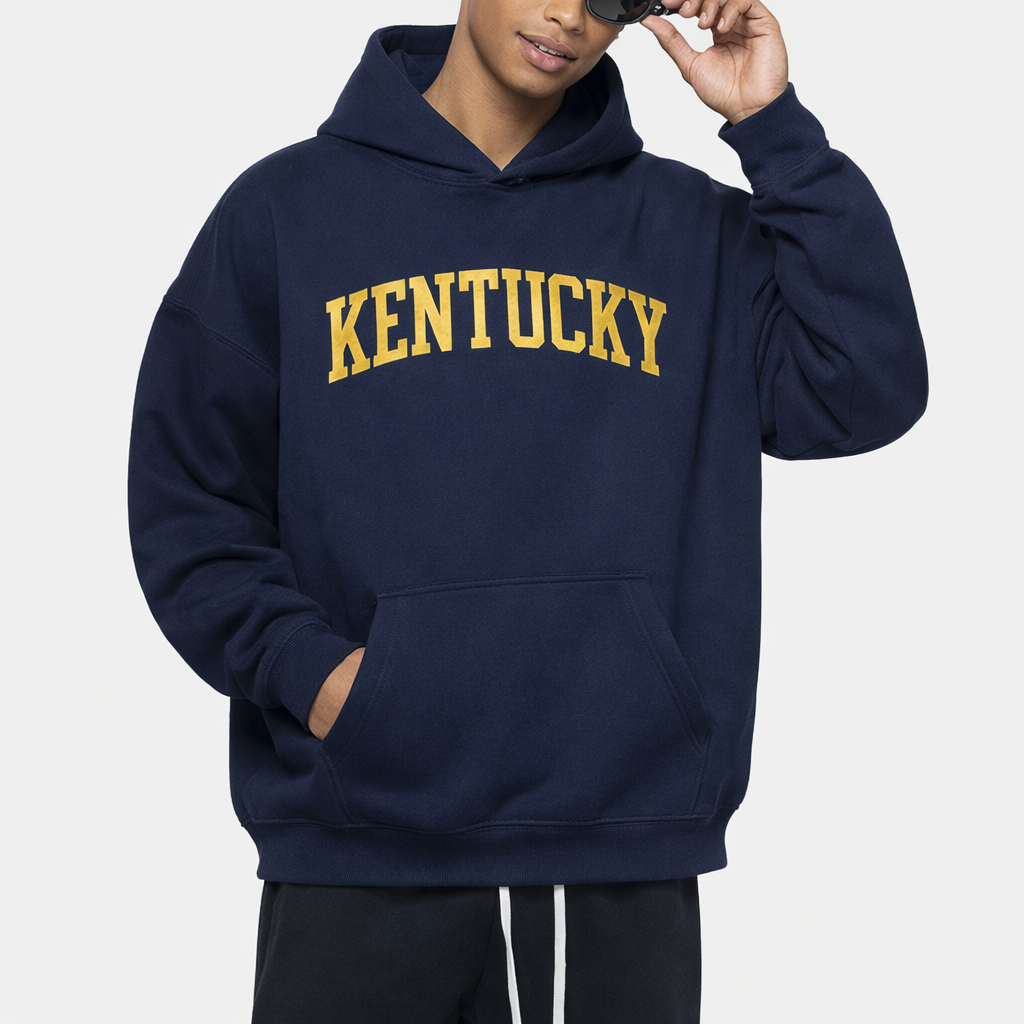 Kentucky State Pride Hoodie in Black / Cream — lifestyle 1