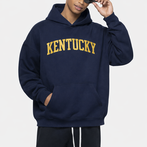 Kentucky State Pride Hoodie in Black / Cream — lifestyle 1