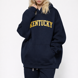Kentucky State Pride Hoodie in Black / Cream — lifestyle 2