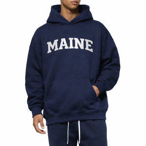Maine State Pride Hoodie in Black / White — lifestyle 1
