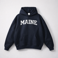 Maine State Pride Hoodie in Black / White