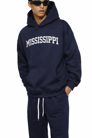 Mississippi State Pride Hoodie in Black / White — lifestyle 2