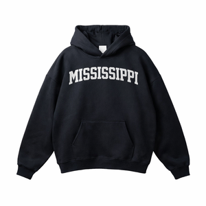 Mississippi State Pride Hoodie in Black / White