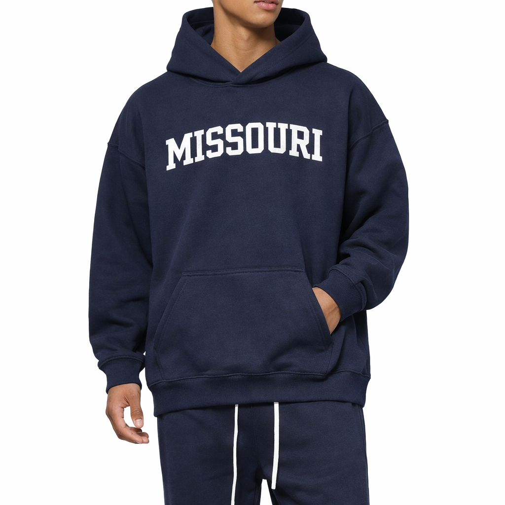 Missouri State Pride Hoodie in Black / White — lifestyle 1