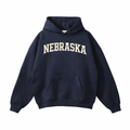 Nebraska State Pride Hoodie in Black / White