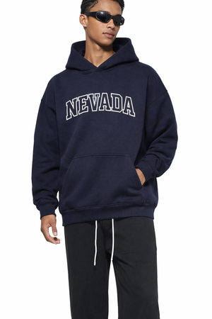 Nevada State Pride Hoodie in Black / White — lifestyle 1