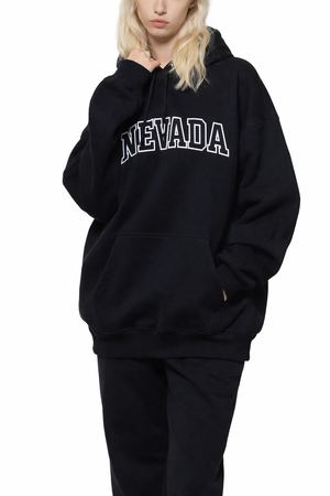 Nevada State Pride Hoodie in Black / White — lifestyle 2