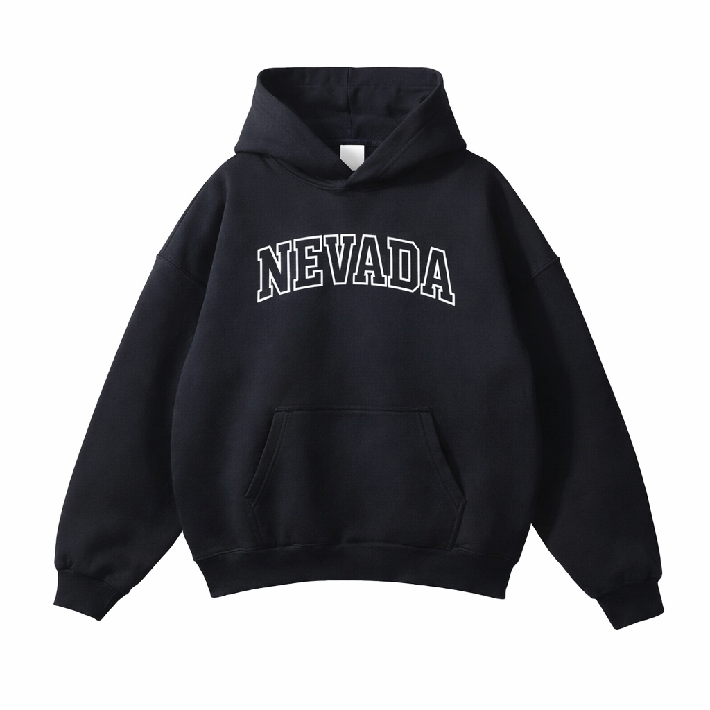 Nevada State Pride Hoodie in Black / White
