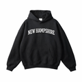 New Hampshire State Pride Hoodie in Black / White