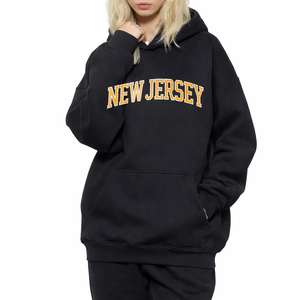 New Jersey State Pride Hoodie in Black / Yellow — lifestyle 2