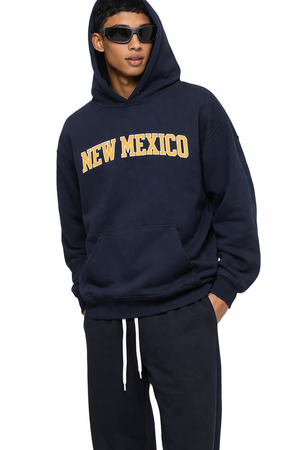 New Mexico State Pride Hoodie in Black / Yellow — lifestyle 2