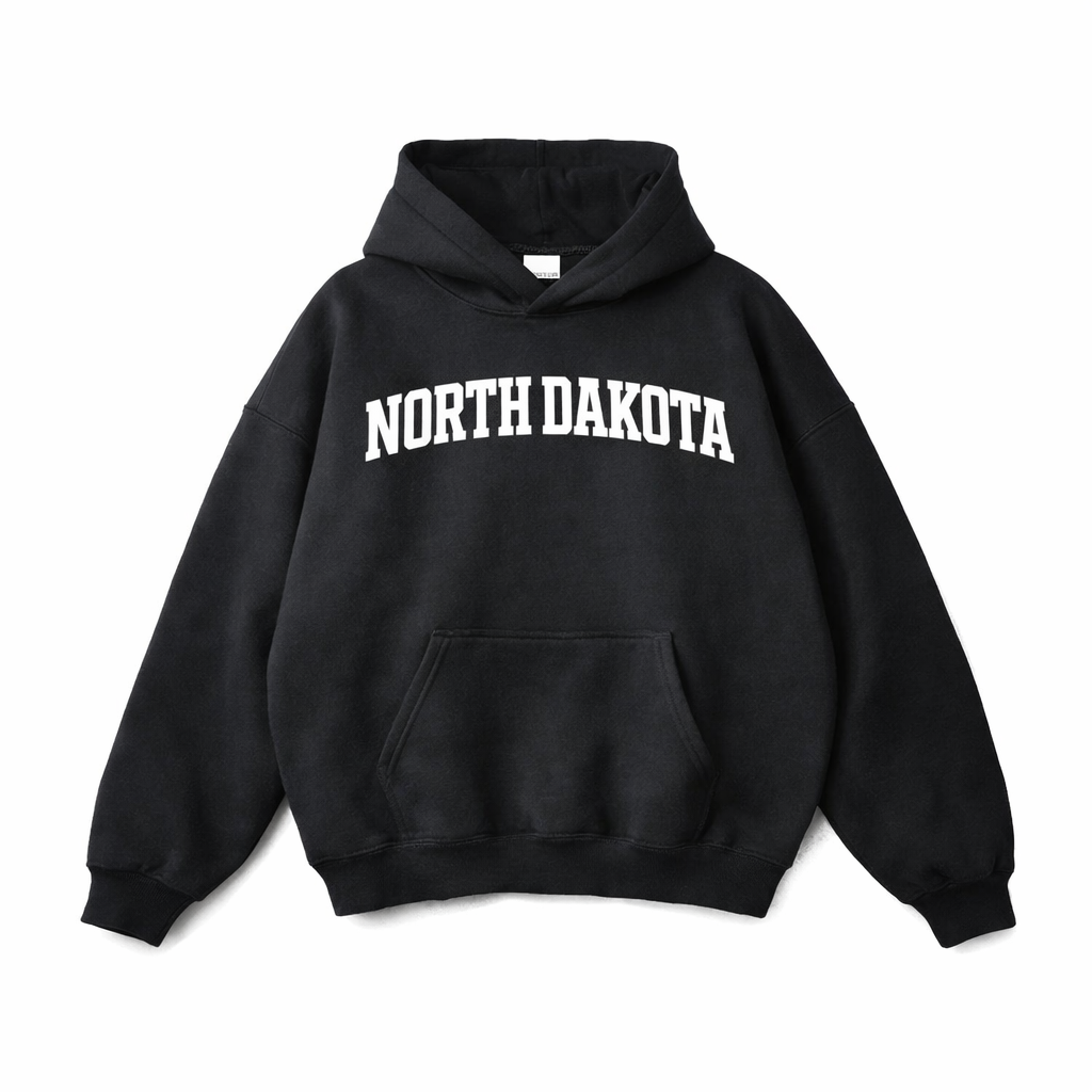 North Dakota State Pride Hoodie in Black / White