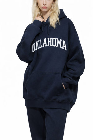Oklahoma State Pride Hoodie in Black / White — lifestyle 2