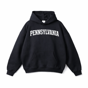 Pennsylvania State Pride Hoodie in Black / White