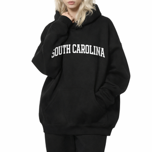 South Carolina State Pride Hoodie in Black / White — lifestyle 2