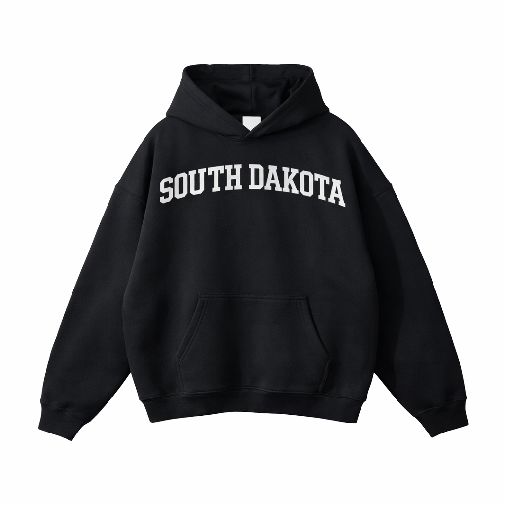 South Dakota State Pride Hoodie in Black / White