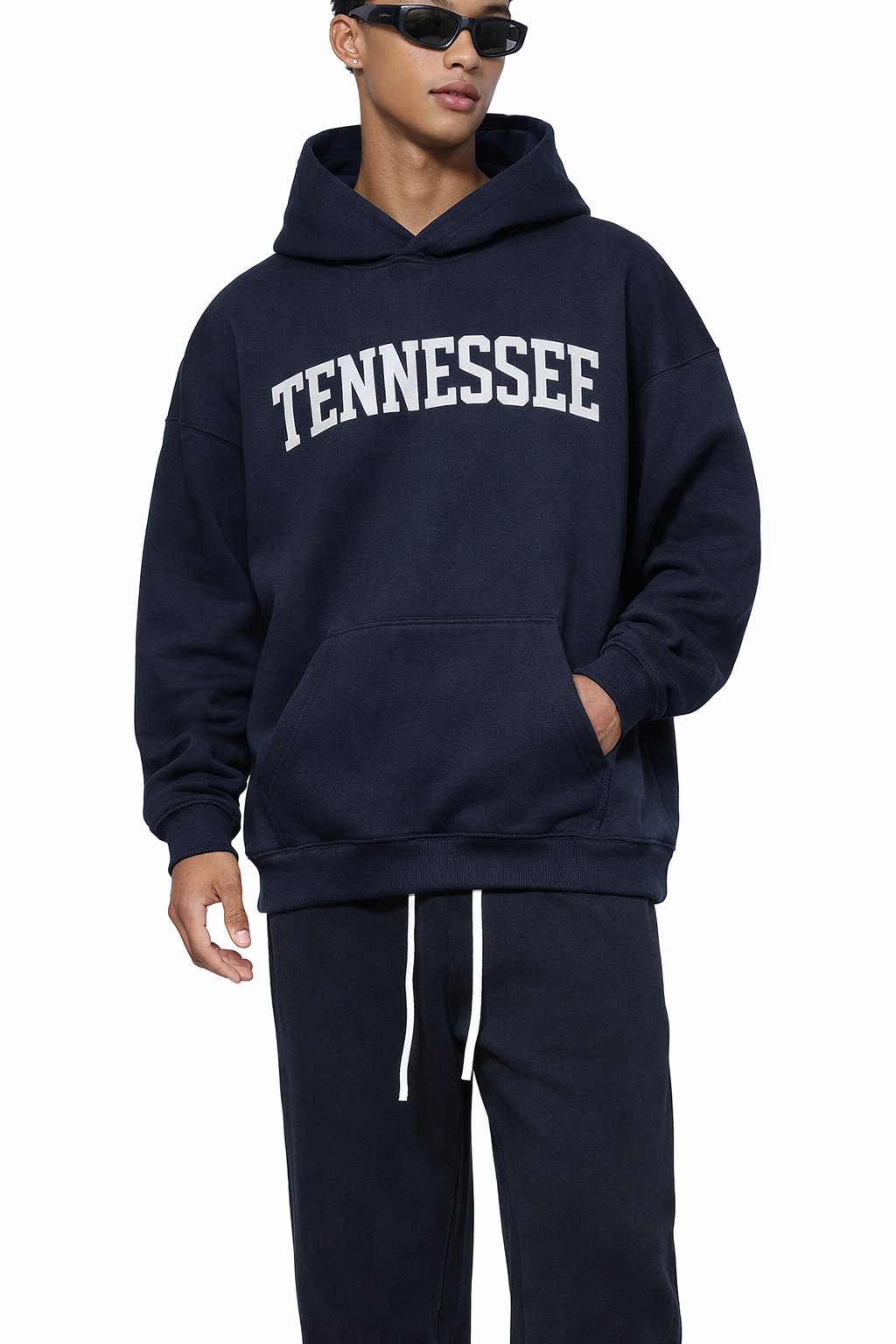 Tennessee State Pride Hoodie in Black / White — lifestyle 1