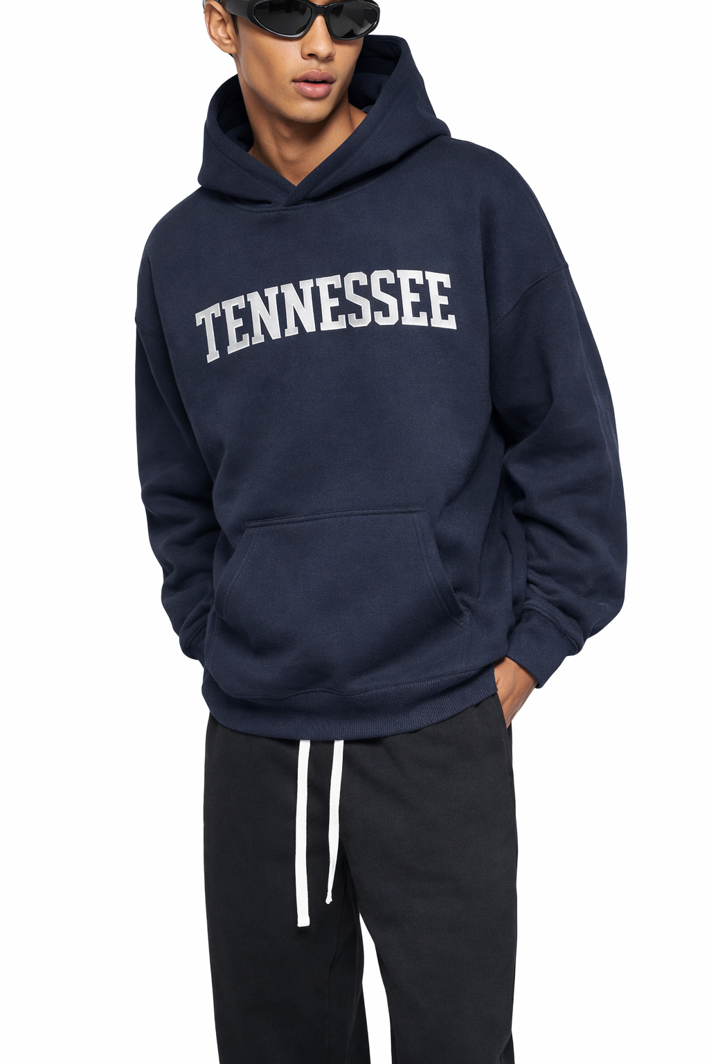 Tennessee State Pride Hoodie in Black / White — lifestyle 2