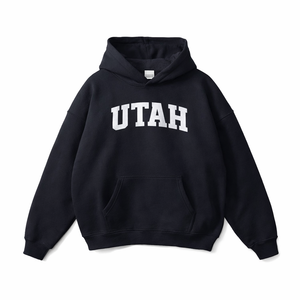 Utah State Pride Hoodie in Black / White