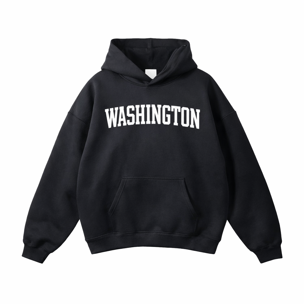 Washington State Pride Hoodie in Black / White