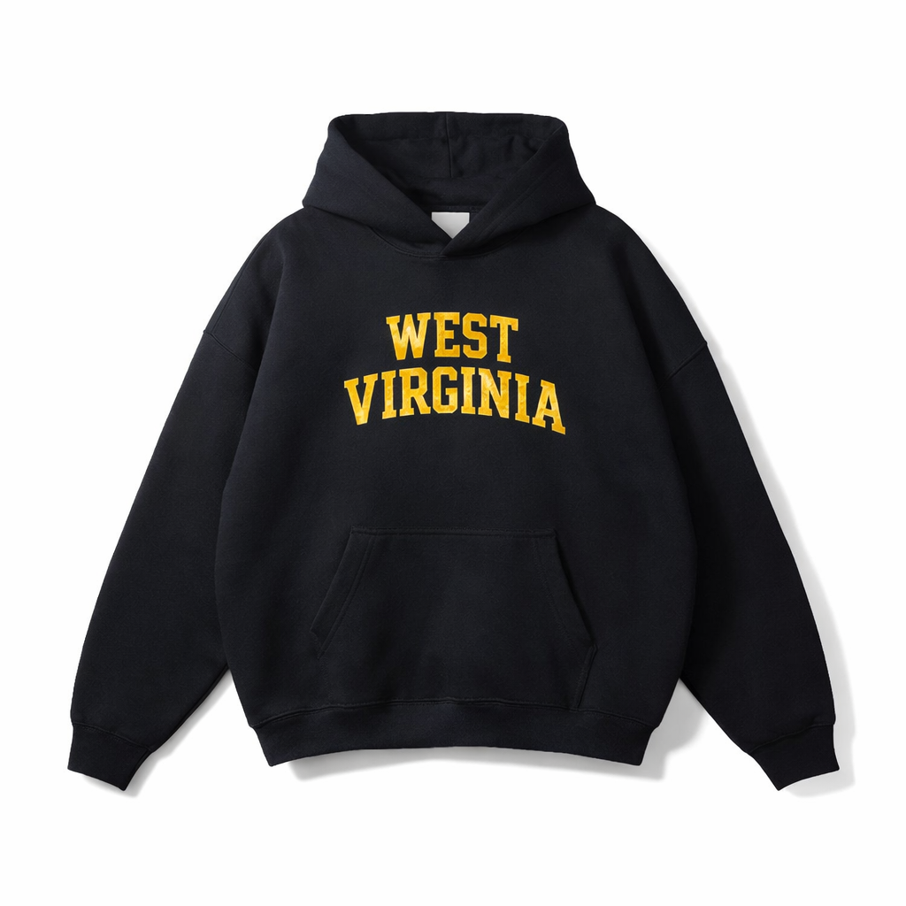 West Virginia State Pride Hoodie in Black / Gold