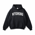 Wyoming State Pride Hoodie in Black / White