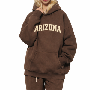 Arizona State Pride Hoodie in Brown / Cream — lifestyle 2