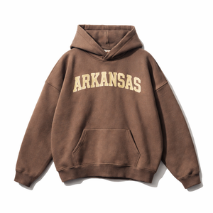 Arkansas State Pride Hoodie in Brown / Cream