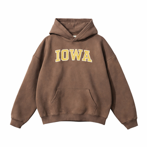 Iowa State Pride Hoodie in Brown / Cream