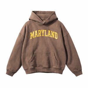 Maryland State Pride Hoodie in Brown / Cream