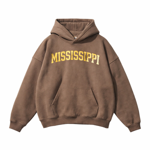 Mississippi State Pride Hoodie in Brown / Cream