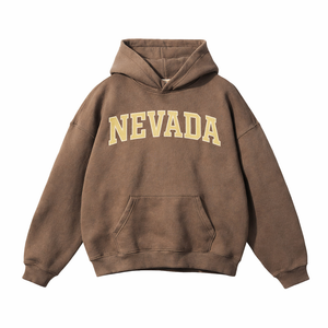 Nevada State Pride Hoodie in Brown / Cream
