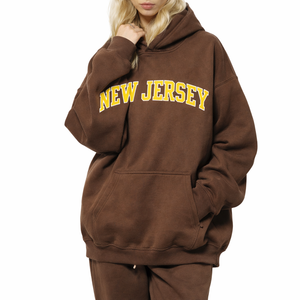 New Jersey State Pride Hoodie in Brown / Gold — lifestyle 2