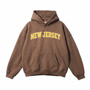 New Jersey State Pride Hoodie in Brown / Gold