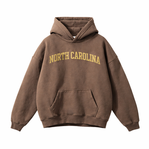 North Carolina State Pride Hoodie in Brown / Cream