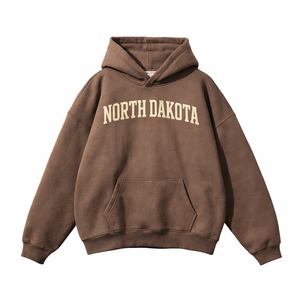 North Dakota State Pride Hoodie in Brown / Cream