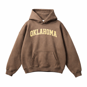 Oklahoma State Pride Hoodie in Brown / Cream