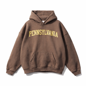 Pennsylvania State Pride Hoodie in Brown / Cream
