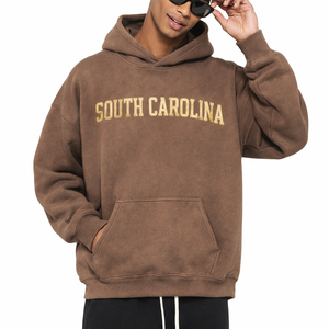 South Carolina State Pride Hoodie in Brown / Cream — lifestyle 1