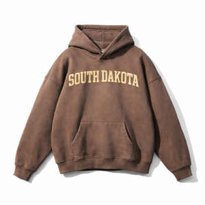 South Dakota State Pride Hoodie in Brown / Cream